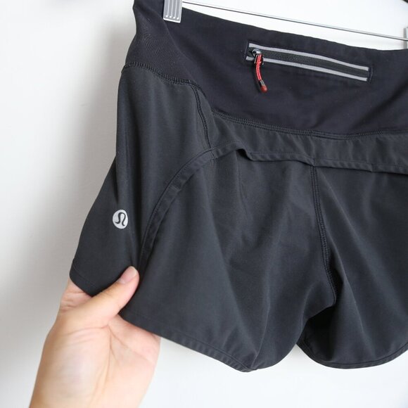 Lululemon Run: Speed Short Naked Seam Black Size 4 Athletic Workout Wear - Picture 8 of 8